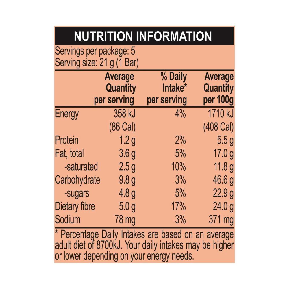 Fibre One Milk Chocolate Popcorn Bars - 105g