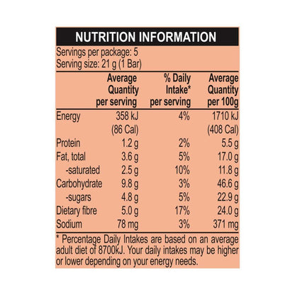Fibre One Milk Chocolate Popcorn Bars - 105g