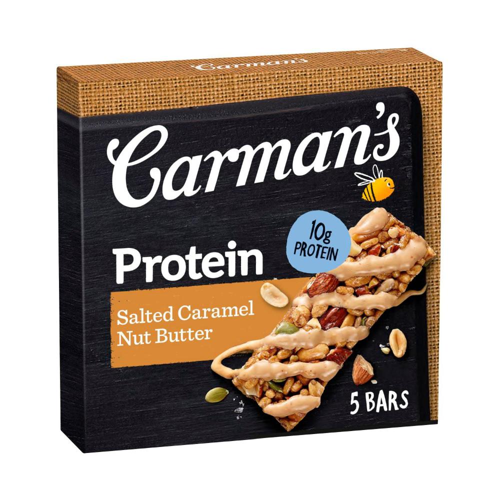 Carman's Protein Bars Salted Caramel Nut Butter 5 Pack - 200g