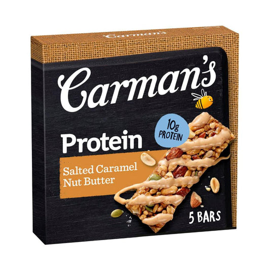 Carman's Protein Bars Salted Caramel Nut Butter 5 Pack - 200g