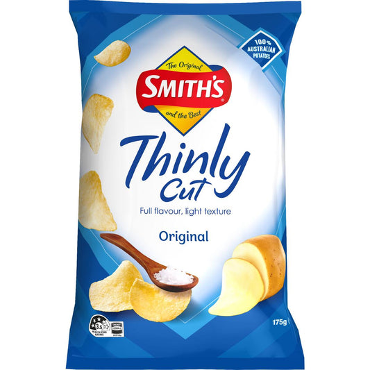 Smith's Thinly Cut Potato Chips Share Pack Original 175g