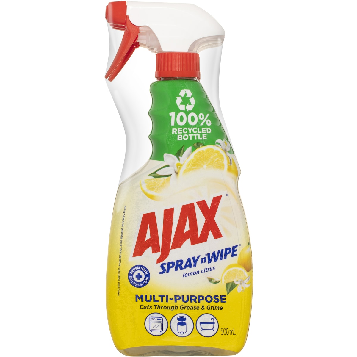 Ajax Spray & Wipe Multipurpose Cleaner Lemon Citrus 500ml