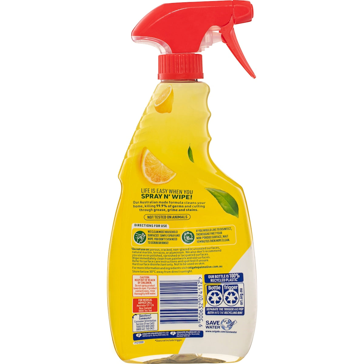 Ajax Spray & Wipe Multipurpose Cleaner Lemon Citrus 500ml