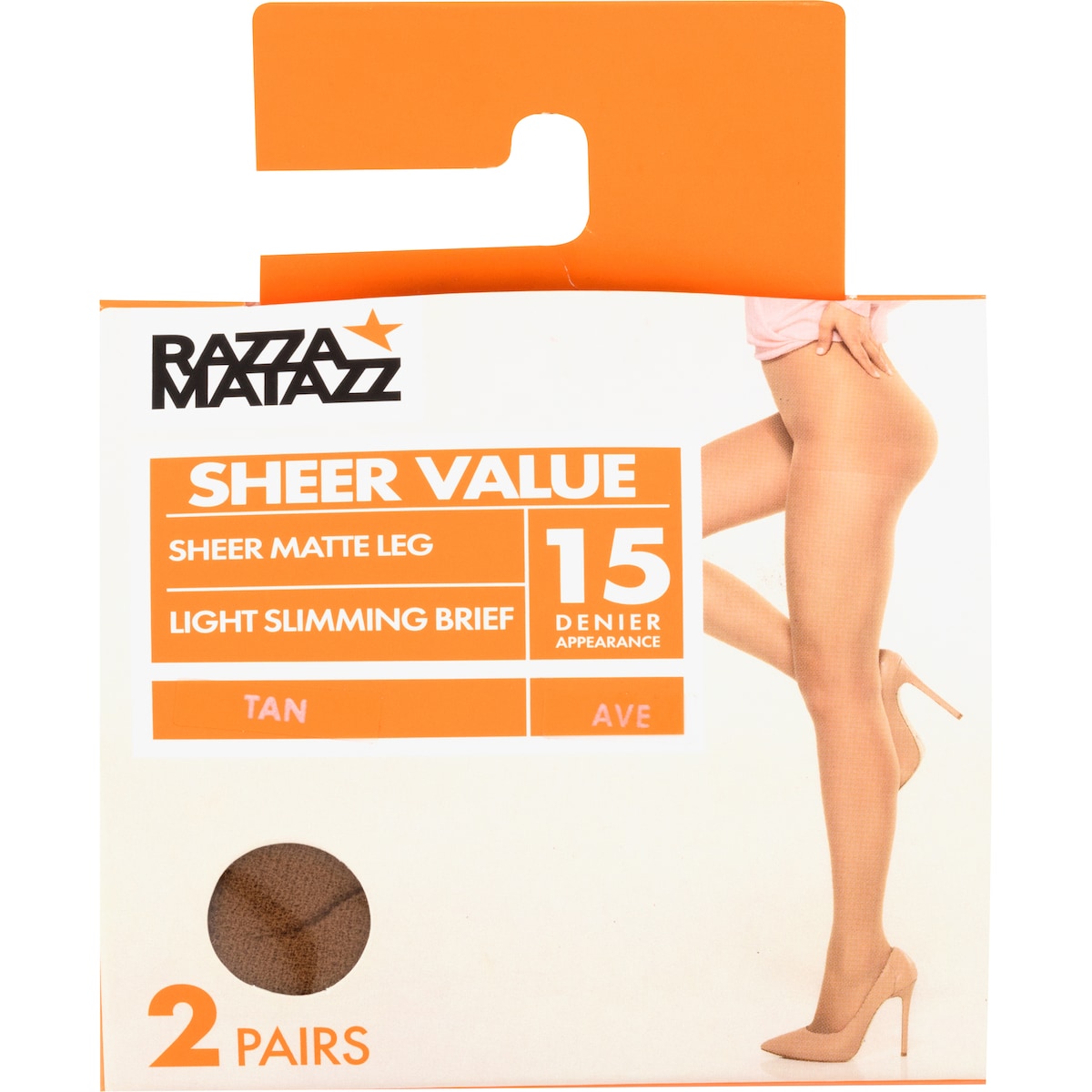 Razzamatazz Pantyhose Control Brazen Tall 2 Pack