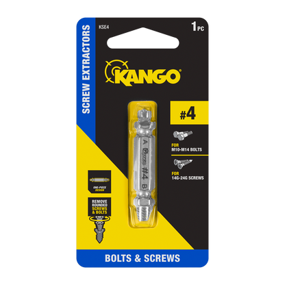 Kango Size 4 Screw Extractor - M2 Steel - 65mm x 10mm x 123mm