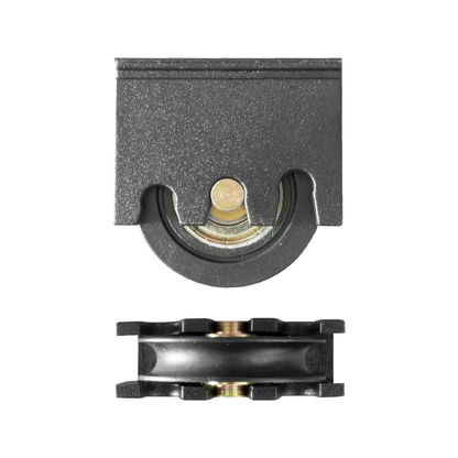 Rolltrak Adjustable Plastic Carriage - Acetal Roller - 15kg - Black