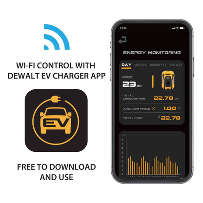 Dewalt Smart EV Charger - 22kW - 32A - 5m