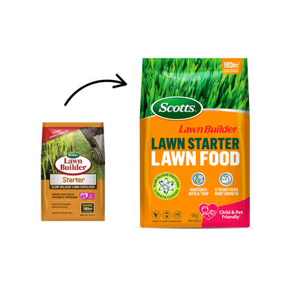 Lawn Builder 4kg Scotts Starter Slow Release Lawn Fertiliser