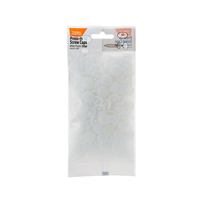 Taskmaster Screw Caps - 10mm - White - 250 Pack