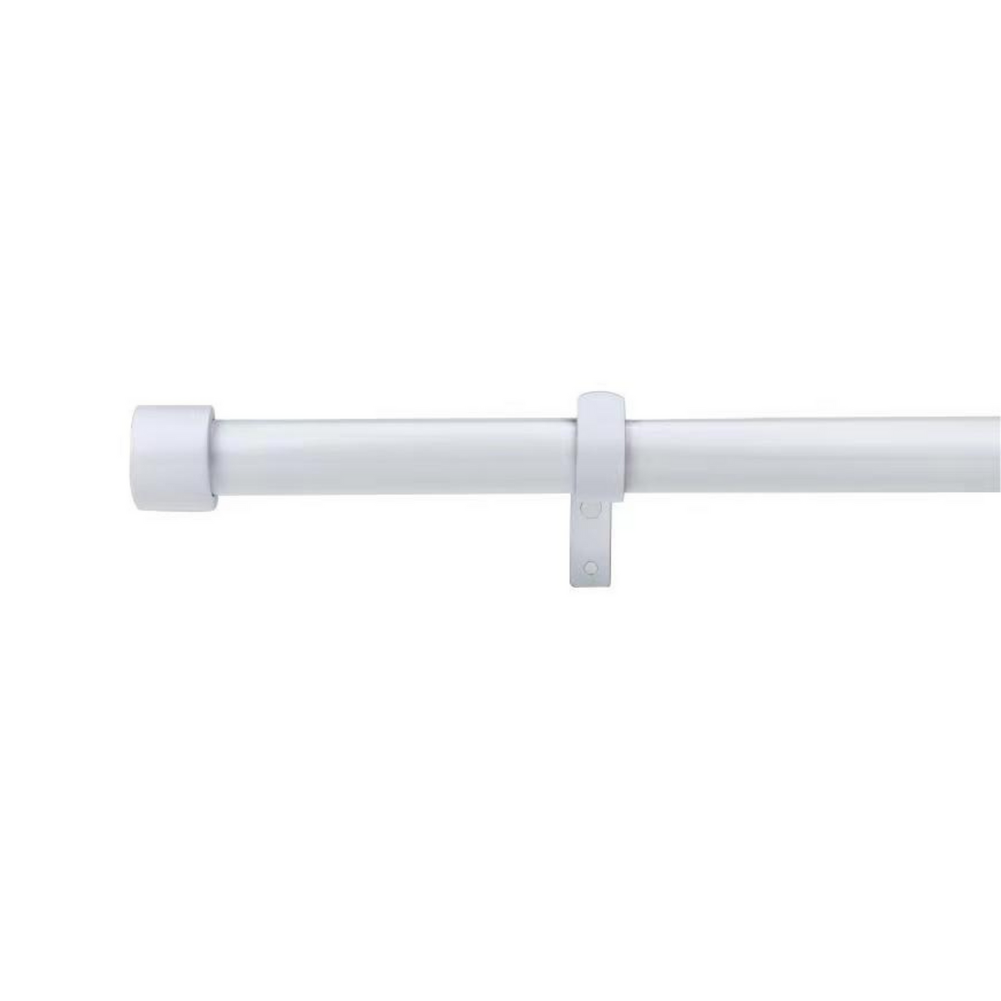 Pillar White Curtain Rod Bracket - 16mm & 25mm - 1 Pair - 70-90mm