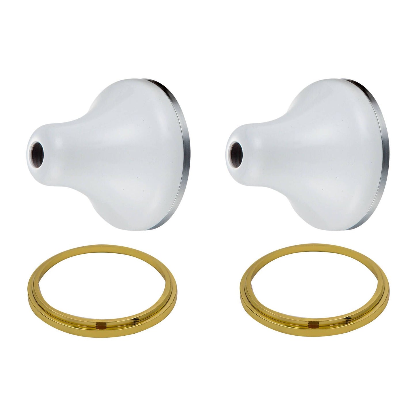 Shaw Mason Wall Flange - White Brass - Pair