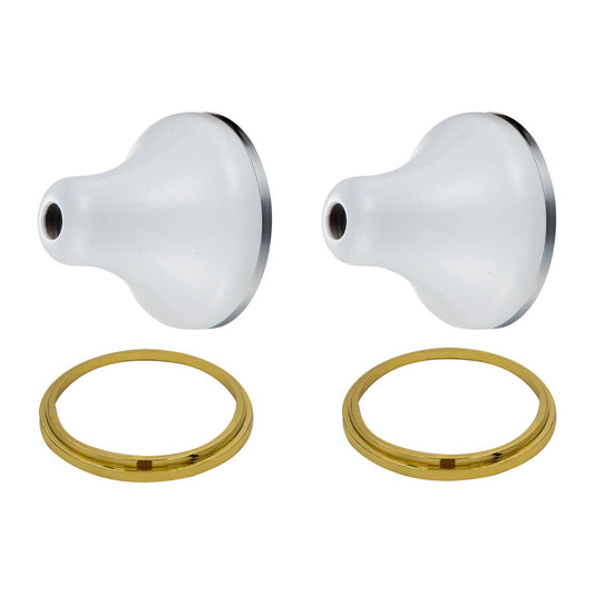 Shaw Mason Wall Flange - White Brass - Pair