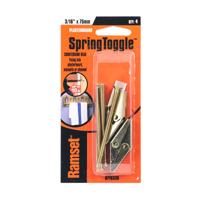 Ramset Spring Toggle - 75mm - 4 Pack