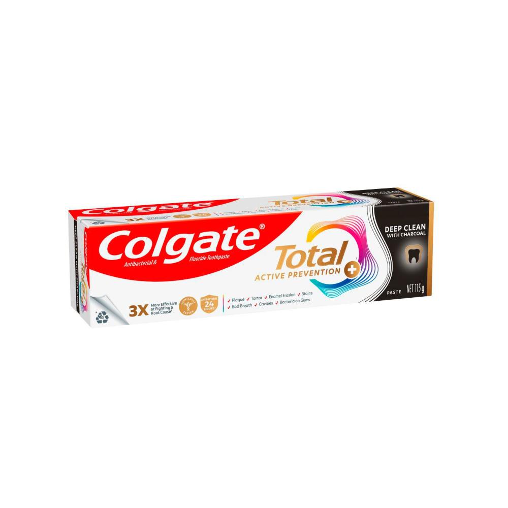 Colgate Total Active Prevention Deep Clean Charcoal Toothpaste - 115g