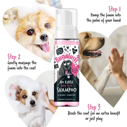 Bugalugs No Rinse Dog Shampoo - 200ml - Baby Fresh