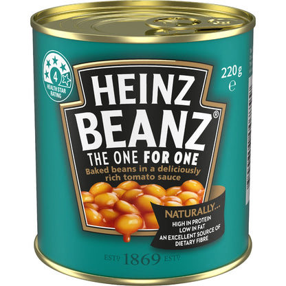 Heinz Beanz Canned Baked Beans In Tomato Sauce Breakfast 220g