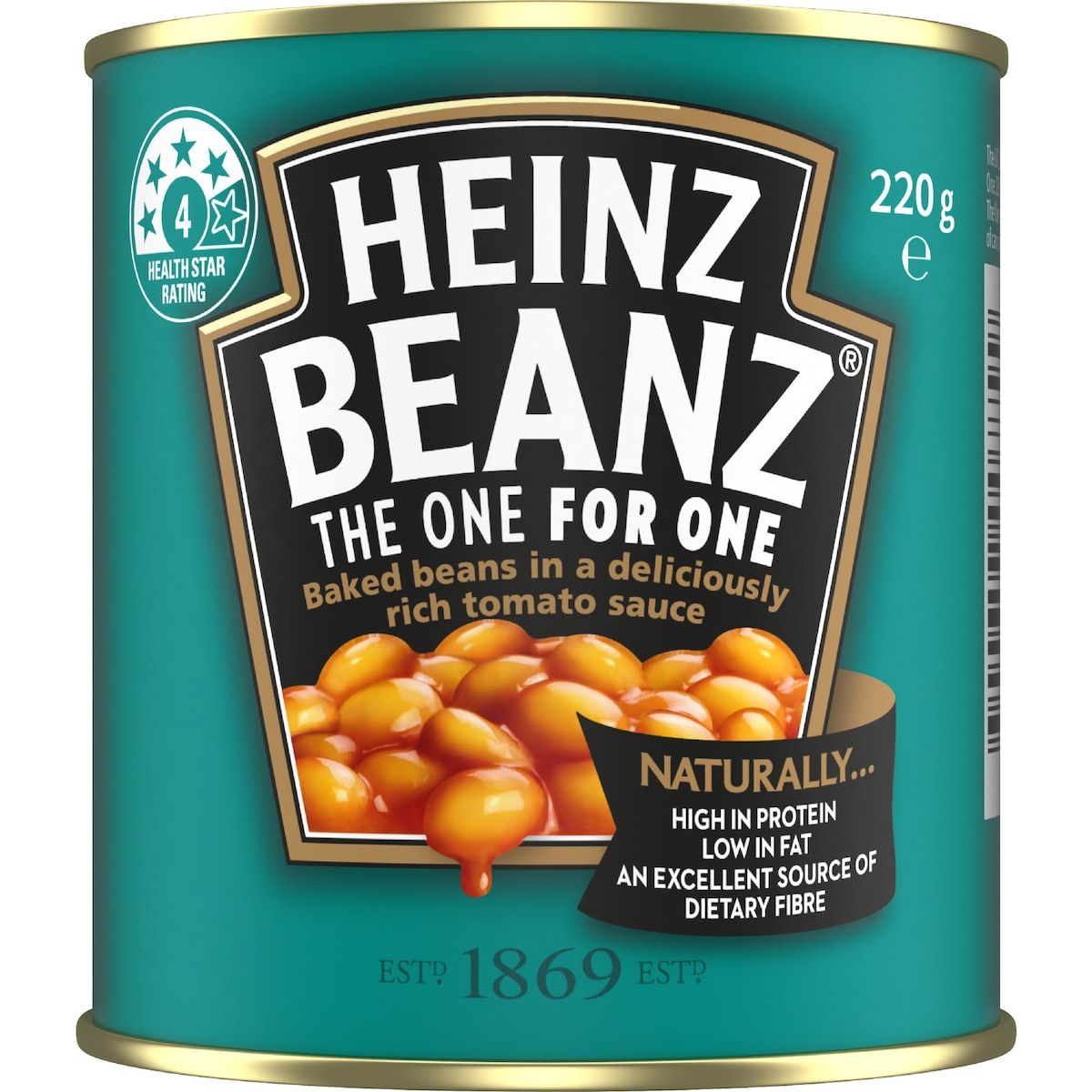 Heinz Beanz Canned Baked Beans In Tomato Sauce Breakfast 220g