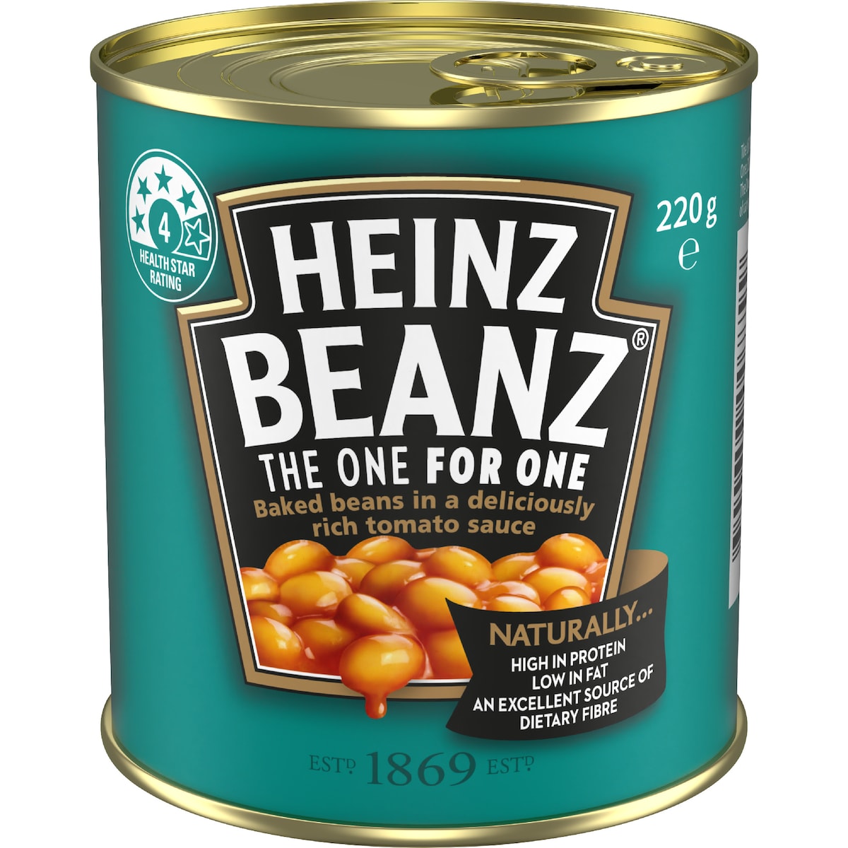 Heinz Baked Beans Tinned Beans In Tomato Sauce Breakfast 220g