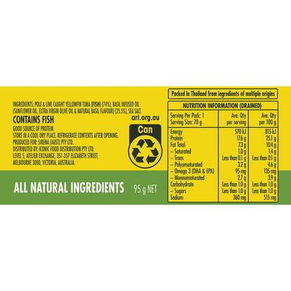 Sirena Tuna Basil Infused Oil 95g