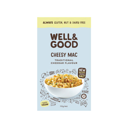 Well & Good Traditional Cheddar Flavour Vegan Cheesy Mac - 110g