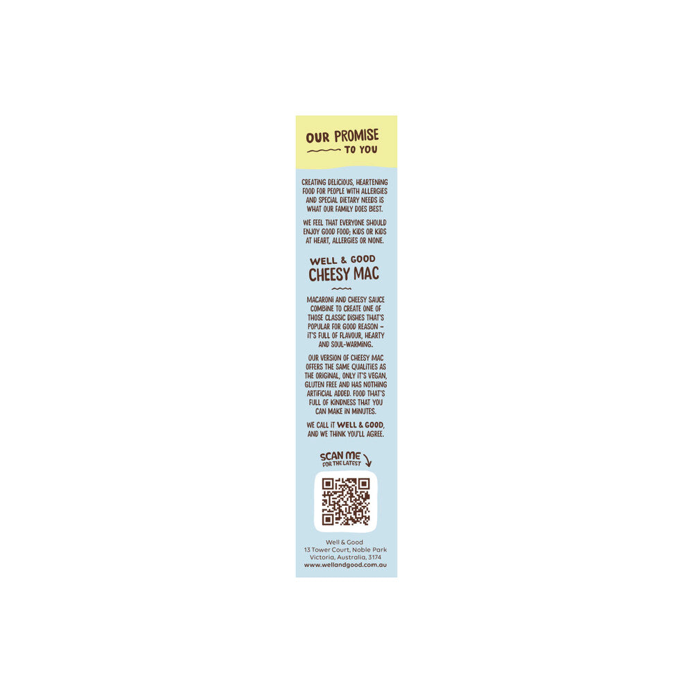 Well & Good Traditional Cheddar Flavour Vegan Cheesy Mac - 110g