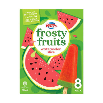 Peters Frosty Fruits Watermelon Ice Blocks 8 Pack - 520mL