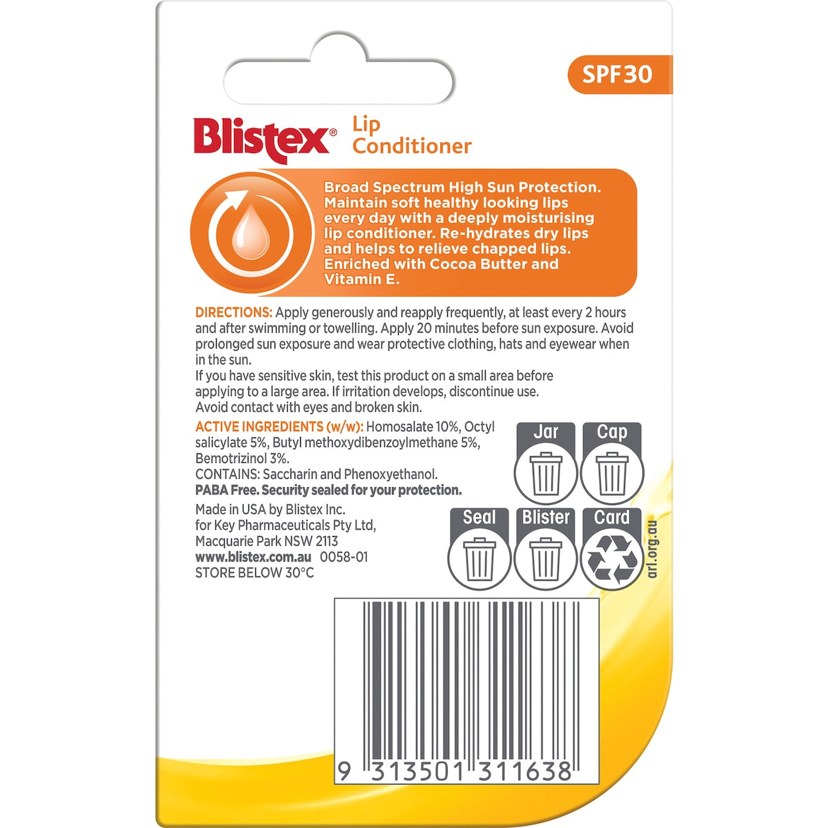 Blistex Lip Conditioner Spf 30 7g