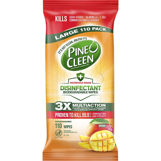 Pine O Cleen Disinfectant Wipes Mango 110 pack