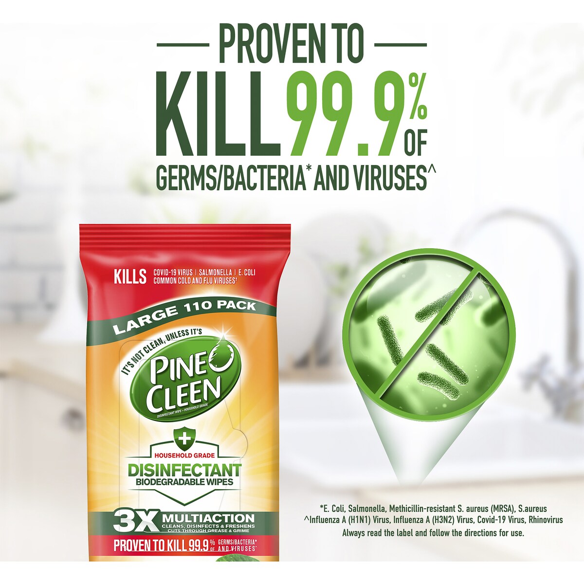 Pine O Cleen Disinfectant Wipes Mango 110 pack