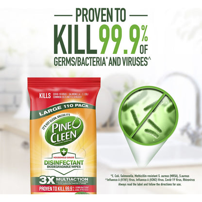 Pine O Cleen Disinfectant Wipes Mango 110 pack