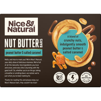 Nice & Natural Nut Butter Bars Peanut Butter & Salted Caramel 5 Pack