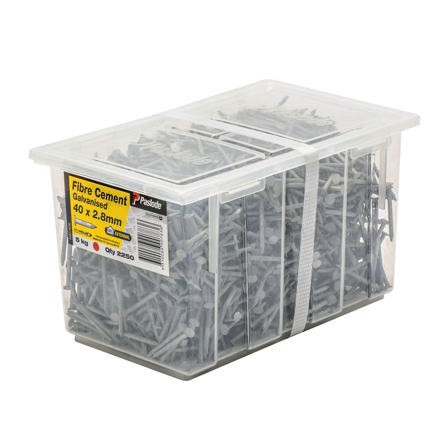 Paslode Galvanised Fibre Cement Nails - 40 x 2.8mm - 5kg