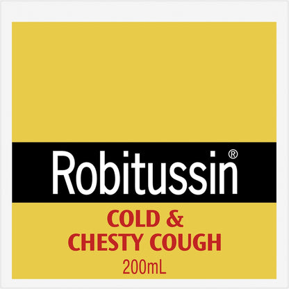Robitussin Cold & Chesty Cough Liquid Raspberry 200ml