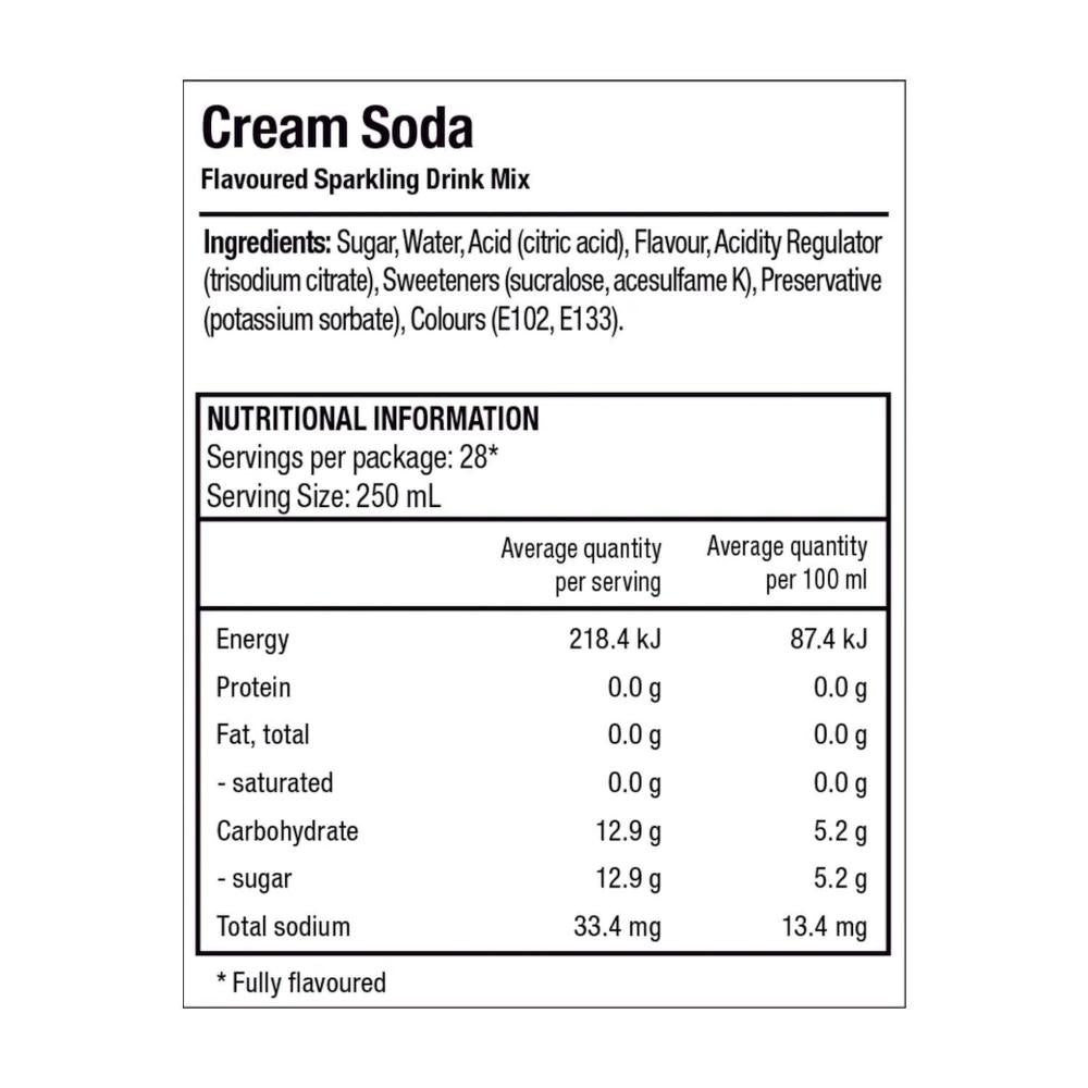 Sodastream assics Cream Soda Flavoured Sparkling Drink Mix - 440mL