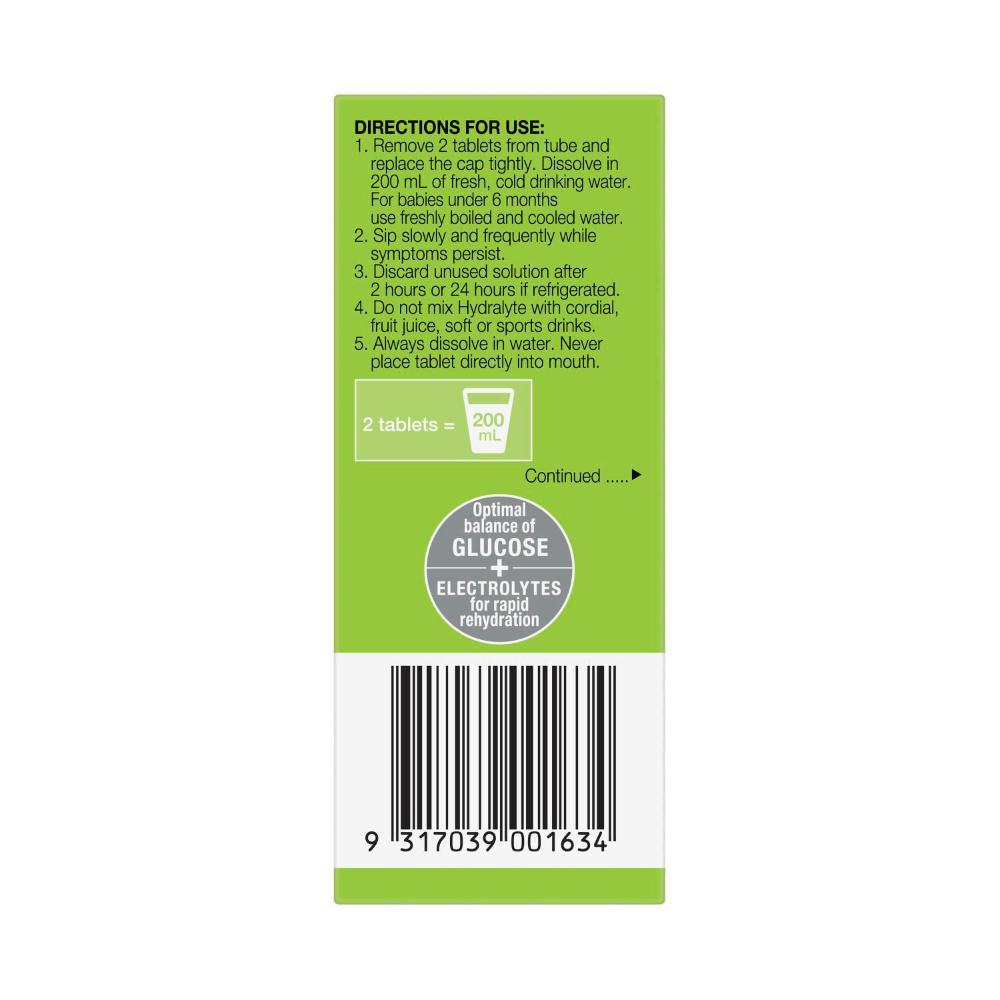 Hydralyte Effervescent Tablets Lemon Lime - 10 pack