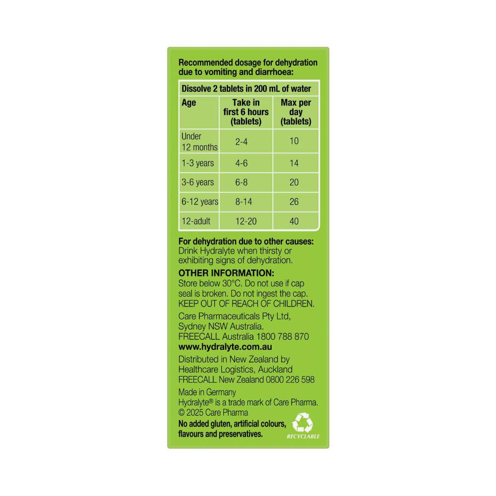 Hydralyte Effervescent Tablets Lemon Lime - 10 pack