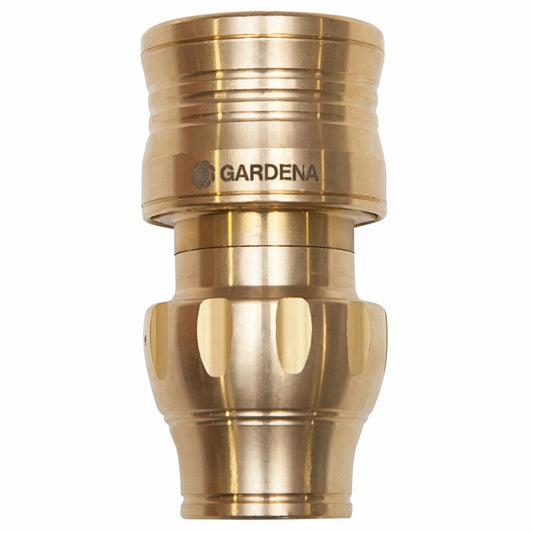 Gardena 13mm Brass Water Stop Hose Connector 9863-25