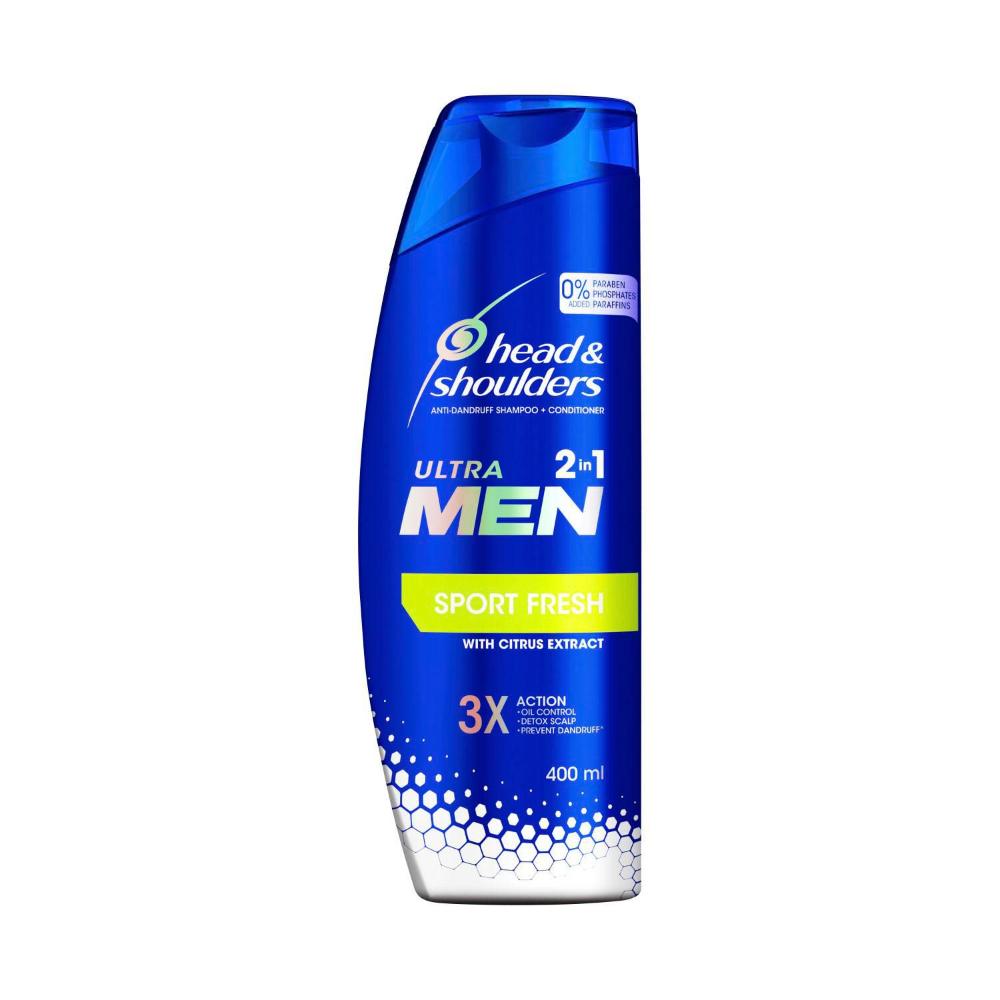 Head & Shoulders Ultra Men 2 In1 Sports Fresh Anti-dandruff Shampoo + Conditio ... 400mL