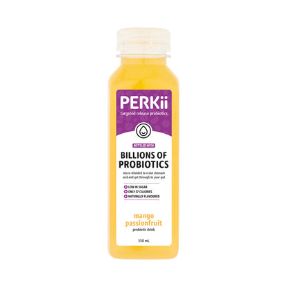 Perkii Mango Passionfruit Probiotic Drink - 350mL