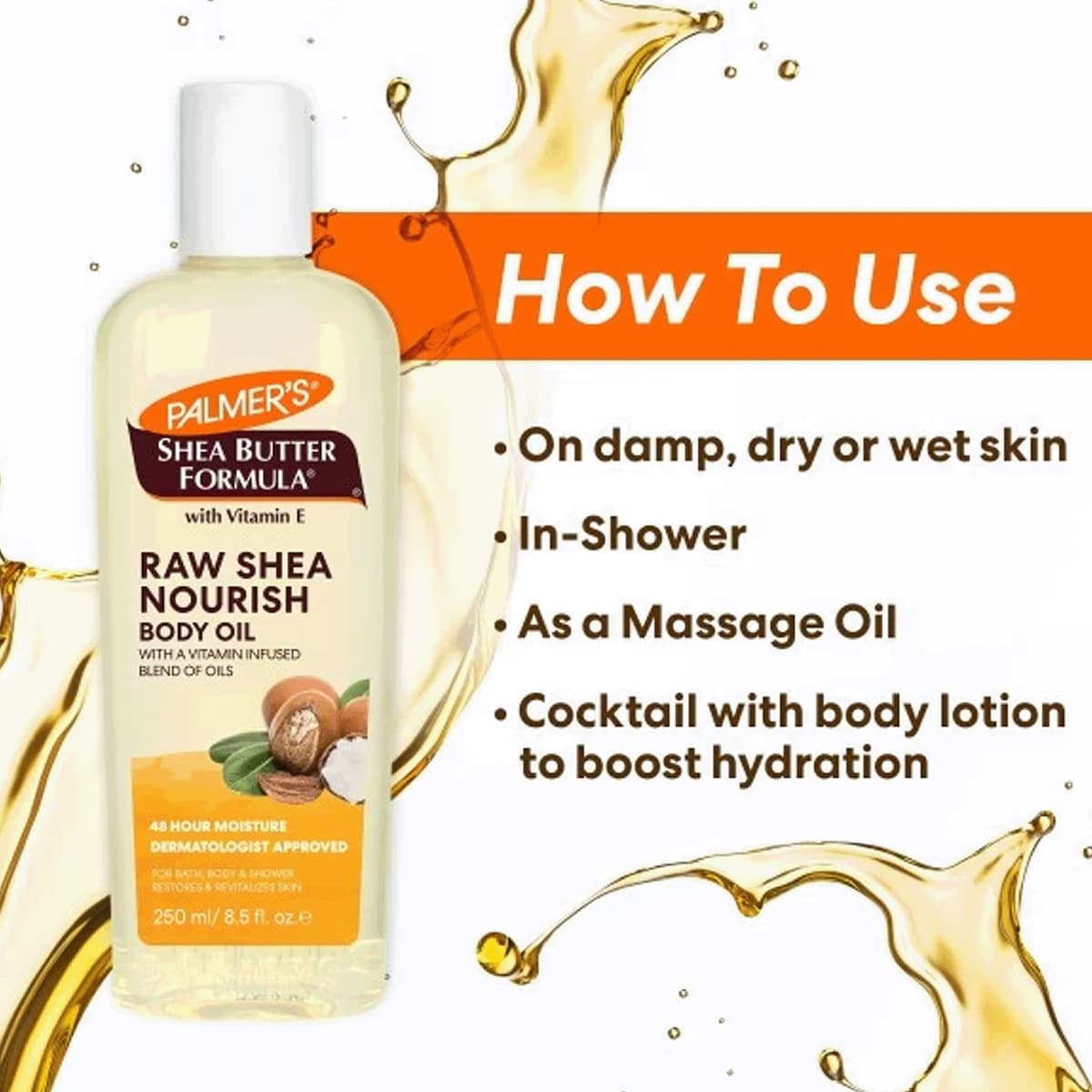 Palmers Shea Butter Formula Raw Nourish Body Oil 250ml