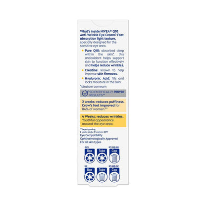 Nivea Q10 Plus Eye Cream Anti Wrinkle - 15mL