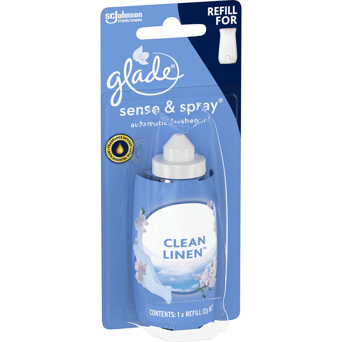 Glade Sense & Spray Air Freshener Refill Clean Linen 12g
