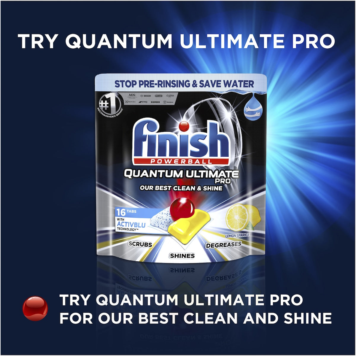 Finish Rinse & Shine Dishwashing Aid 250ml