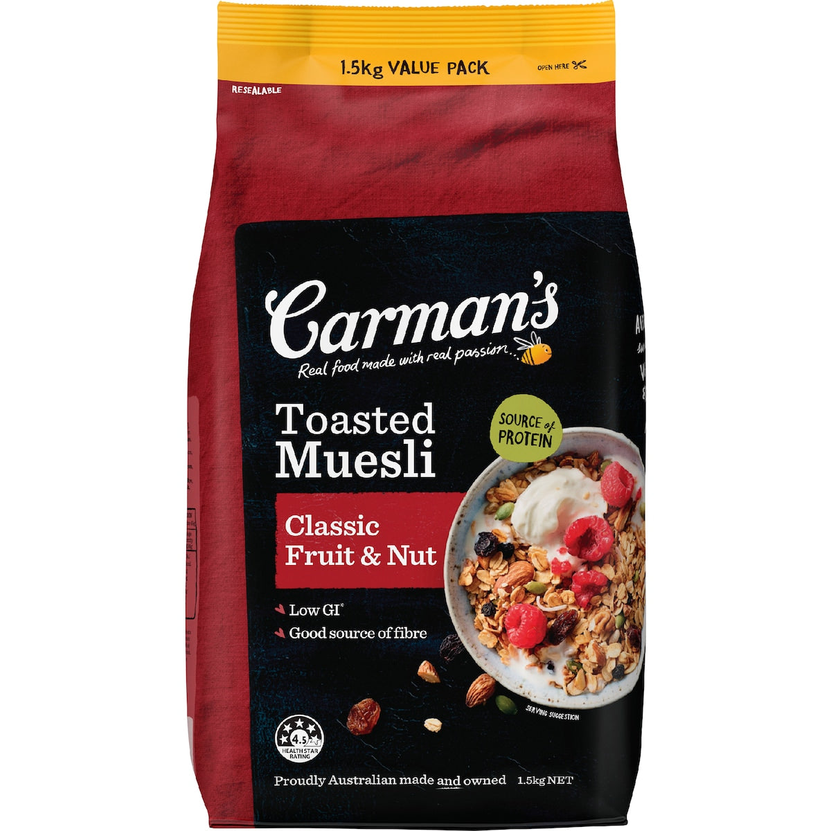 Carmans Toasted Muesli Classic Fruit & Nut 1.5kg