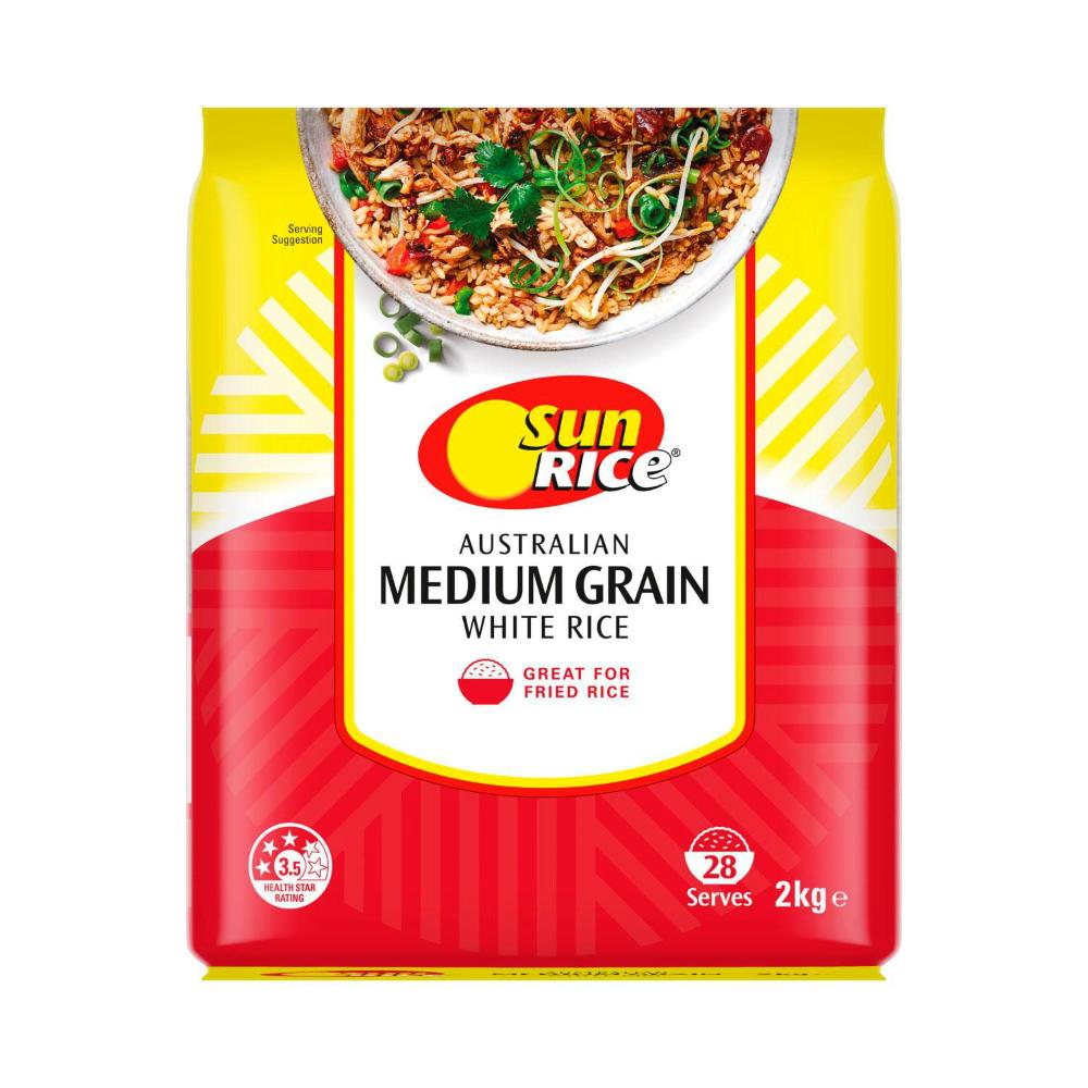 Sunrice Australian Medium Grain White Rice - 2kg