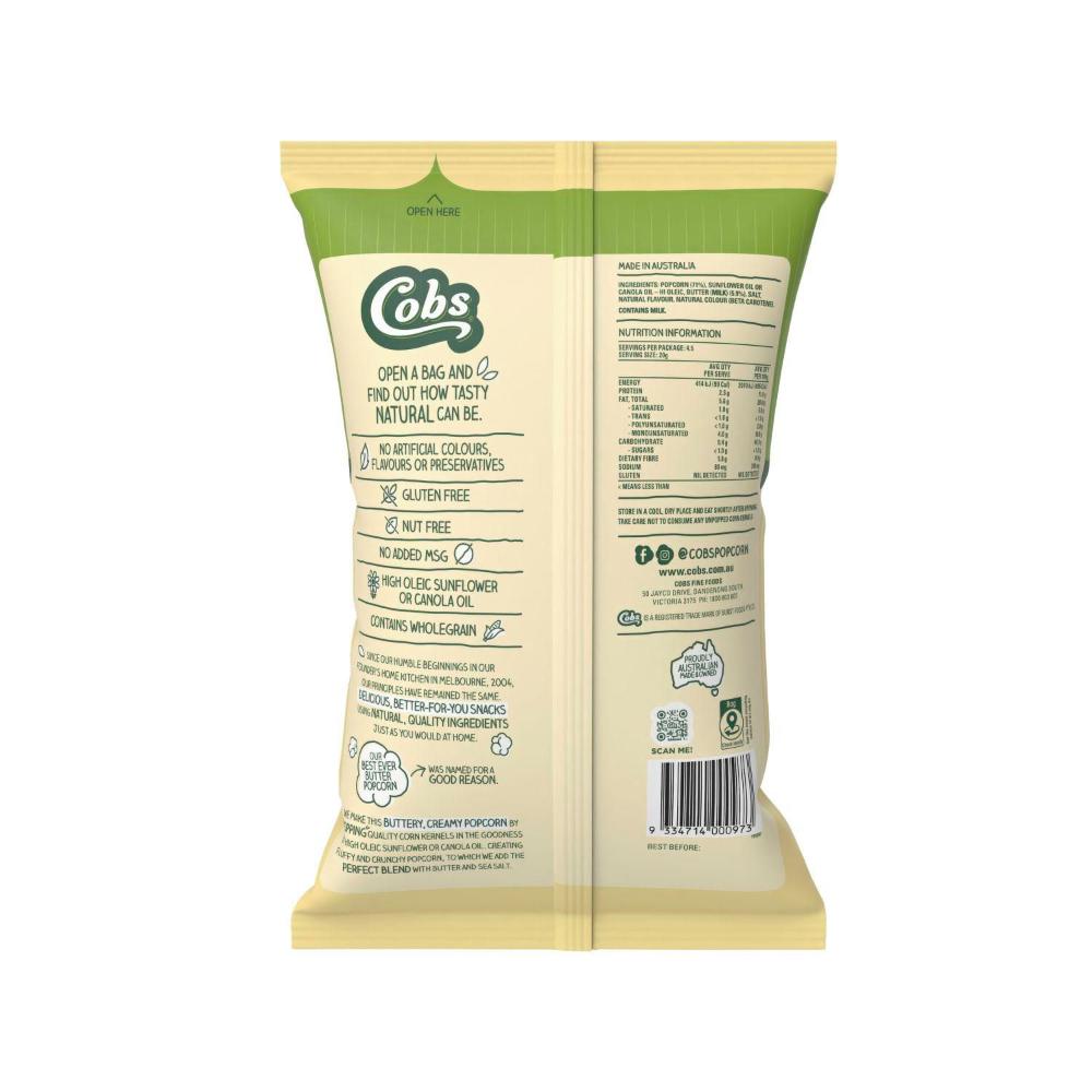 Cobs Gluten Free Popcorn Butter - 90g
