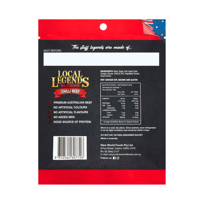 Local Legends Biltong Chilli Beef - 45g