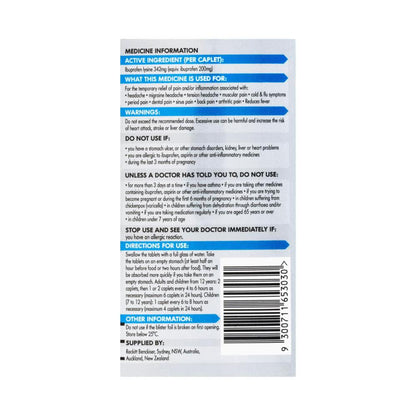 Nurofen Quickzorb Ibuprofen Lysine 342mg Caplets - 24 pack