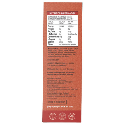Gin Gins Spicy Apple Ginger Chew Travel Chews the Ginger People 500g