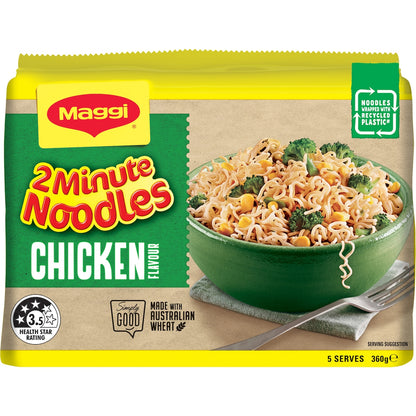 Maggi 2 Minute Chicken Flavour Instant Noodles 360g 5 Pack